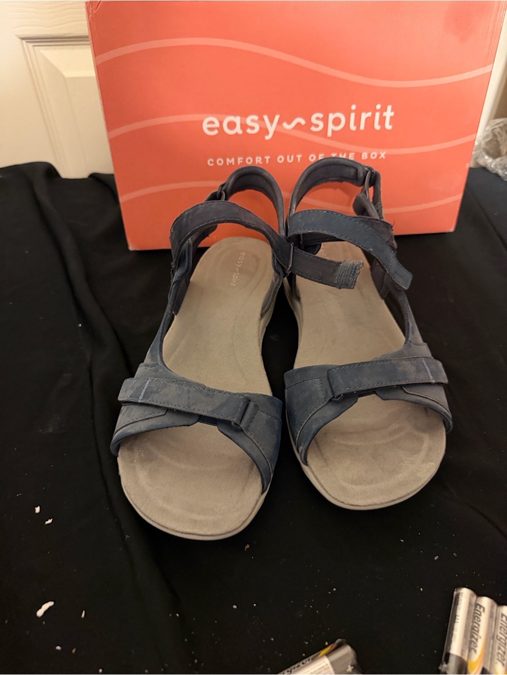 Easy Spirit Navy Adjustable Comfort Sandals for Women